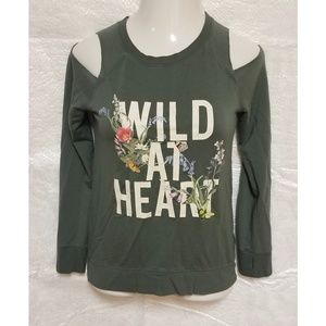 Express Wild At Heart Boho Sweatshirt Top.